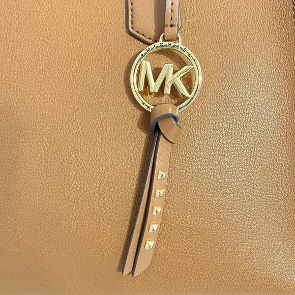 Michael Kors Large Luggage Brown Leather Kris Travel Career Work Tote Bag NWT - Picture 9 of 12